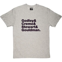 10CC Line-Up T-Shirt -ThinkWear Collective Sales 10cc line up tshirt 1 lightoxfordtshirt