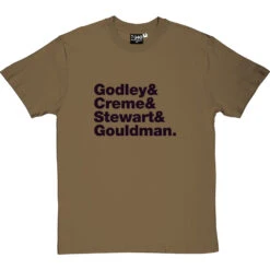 10CC Line-Up T-Shirt -ThinkWear Collective Sales 10cc line up tshirt 1 olivetshirt