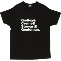 10CC Line-Up T-Shirt -ThinkWear Collective Sales 10cc line up tshirt 2 black mens v neck tshirt