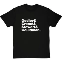 10CC Line-Up T-Shirt -ThinkWear Collective Sales 10cc line up tshirt 2 blacktshirt