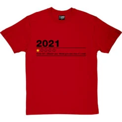 2021: One Star Review (Censored) T-Shirt -ThinkWear Collective Sales 2021 one star review censored tshirt 1 redtshirt