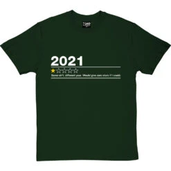 2021: One Star Review (Censored) T-Shirt -ThinkWear Collective Sales 2021 one star review censored tshirt 2 bottlegreentshirt