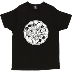 A-Z Of Natural History T-Shirt -ThinkWear Collective Sales a z natural history tshirt 2 black mens v neck tshirt