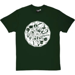 A-Z Of Natural History T-Shirt -ThinkWear Collective Sales a z natural history tshirt 2 bottlegreentshirt