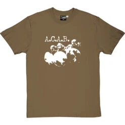 A.C.A.B. T-Shirt -ThinkWear Collective Sales acab olivetshirt