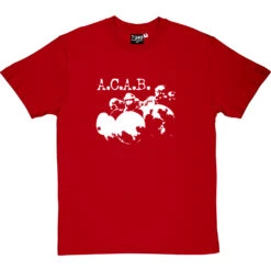 A.C.A.B. T-Shirt -ThinkWear Collective Sales acab redtshirt