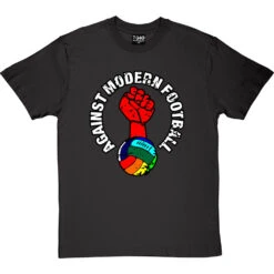 Against Modern Football (Rainbow) T-Shirt -ThinkWear Collective Sales against modern football rainbow tshirt charcoaltshirt