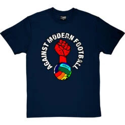 Against Modern Football (Rainbow) T-Shirt -ThinkWear Collective Sales against modern football rainbow tshirt navybluetshirt