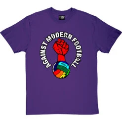 Against Modern Football (Rainbow) T-Shirt -ThinkWear Collective Sales against modern football rainbow tshirt purpletshirt