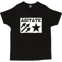 Agitate T-Shirt -ThinkWear Collective Sales agitate tshirt black mens v neck tshirt