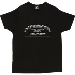 Alfred Simmonds: Horse Slaughterer & Glue Boiler T-Shirt -ThinkWear Collective Sales alfred simmonds tshirt 2 black mens v neck tshirt