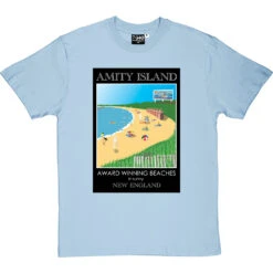 Amity Island T-Shirt 7 Amity Island T-Shirt -ThinkWear Collective Sales amity island tshirt skybluetshirt