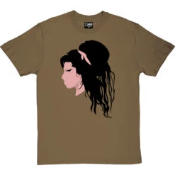 Amy Winehouse Portrait T-Shirt -ThinkWear Collective Sales amy winehouse profile tshirt olivetshirt
