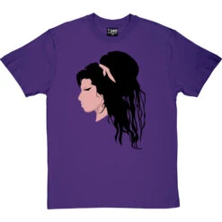 Amy Winehouse Portrait T-Shirt -ThinkWear Collective Sales amy winehouse profile tshirt purpletshirt
