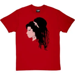 Amy Winehouse Portrait T-Shirt -ThinkWear Collective Sales amy winehouse profile tshirt redtshirt