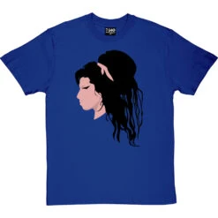 Amy Winehouse Portrait T-Shirt -ThinkWear Collective Sales amy winehouse profile tshirt royalbluetshirt