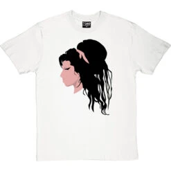 Amy Winehouse Portrait T-Shirt -ThinkWear Collective Sales amy winehouse profile tshirt whitetshirt