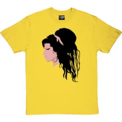 Amy Winehouse Portrait T-Shirt -ThinkWear Collective Sales amy winehouse profile tshirt yellowtshirt