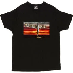 The Angel Of The North At Sunset By Hadrian Richards T-Shirt -ThinkWear Collective Sales angel at sunset tshirt black mens v neck tshirt