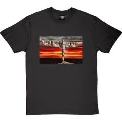 The Angel Of The North At Sunset By Hadrian Richards T-Shirt -ThinkWear Collective Sales angel at sunset tshirt charcoaltshirt