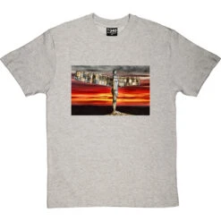 The Angel Of The North At Sunset By Hadrian Richards T-Shirt -ThinkWear Collective Sales angel at sunset tshirt lightoxfordtshirt