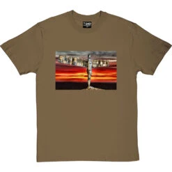 The Angel Of The North At Sunset By Hadrian Richards T-Shirt -ThinkWear Collective Sales angel at sunset tshirt olivetshirt