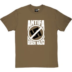 Antifa: Gegen Nazis T-Shirt -ThinkWear Collective Sales antifa tshirt 2 olivetshirt
