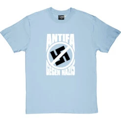 Antifa: Gegen Nazis T-Shirt -ThinkWear Collective Sales antifa tshirt 2 skybluetshirt