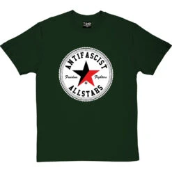 Antifascist Allstars T-Shirt -ThinkWear Collective Sales antifascist allstars tshirt bottlegreentshirt