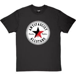 Antifascist Allstars T-Shirt -ThinkWear Collective Sales antifascist allstars tshirt charcoaltshirt