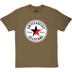 Antifascist Allstars T-Shirt -ThinkWear Collective Sales antifascist allstars tshirt olivetshirt