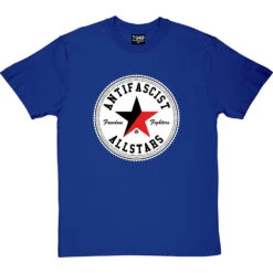Antifascist Allstars T-Shirt -ThinkWear Collective Sales antifascist allstars tshirt royalbluetshirt