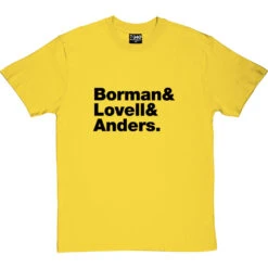 Apollo 8 Line-Up T-Shirt -ThinkWear Collective Sales apollo 8 line up tshirt 1 yellowtshirt