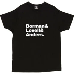 Apollo 8 Line-Up T-Shirt -ThinkWear Collective Sales apollo 8 line up tshirt 2 black mens v neck tshirt