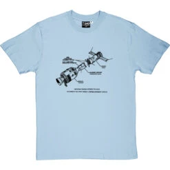 Apollo-Soyuz Docking Diagram T-Shirt -ThinkWear Collective Sales apollo soyuz diagram tshirt 1 skybluetshirt