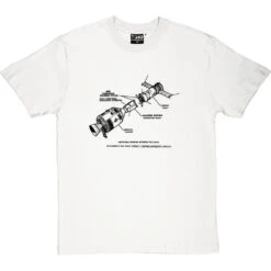 Apollo-Soyuz Docking Diagram T-Shirt -ThinkWear Collective Sales apollo soyuz diagram tshirt 1 whitetshirt