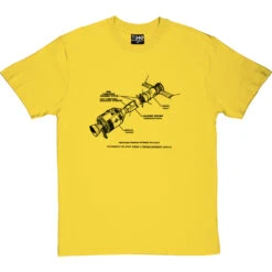 Apollo-Soyuz Docking Diagram T-Shirt -ThinkWear Collective Sales apollo soyuz diagram tshirt 1 yellowtshirt
