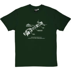 Apollo-Soyuz Docking Diagram T-Shirt -ThinkWear Collective Sales apollo soyuz diagram tshirt 2 bottlegreentshirt