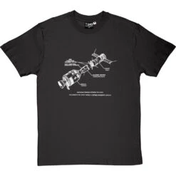 Apollo-Soyuz Docking Diagram T-Shirt -ThinkWear Collective Sales apollo soyuz diagram tshirt 2 charcoaltshirt