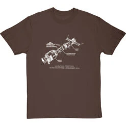 Apollo-Soyuz Docking Diagram T-Shirt -ThinkWear Collective Sales apollo soyuz diagram tshirt 2 hazelnuttshirt