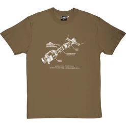 Apollo-Soyuz Docking Diagram T-Shirt -ThinkWear Collective Sales apollo soyuz diagram tshirt 2 olivetshirt