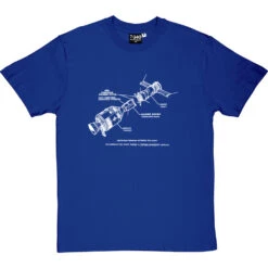 Apollo-Soyuz Docking Diagram T-Shirt -ThinkWear Collective Sales apollo soyuz diagram tshirt 2 royalbluetshirt