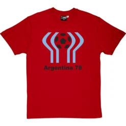 Argentina 78 T-Shirt -ThinkWear Collective Sales argentina 78 tshirt 1 redtshirt