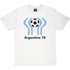 Argentina 78 T-Shirt -ThinkWear Collective Sales argentina 78 tshirt 1 whitetshirt