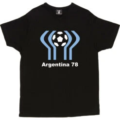 Argentina 78 T-Shirt -ThinkWear Collective Sales argentina 78 tshirt 2 black mens v neck tshirt