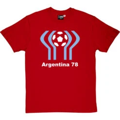 Argentina 78 T-Shirt -ThinkWear Collective Sales argentina 78 tshirt 2 redtshirt