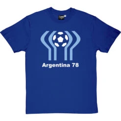 Argentina 78 T-Shirt -ThinkWear Collective Sales argentina 78 tshirt 2 royalbluetshirt