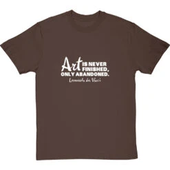 Art Is Never Finished T-Shirt -ThinkWear Collective Sales art is never finished tshirt 2 hazelnuttshirt