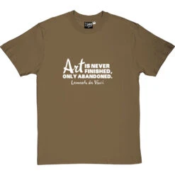Art Is Never Finished T-Shirt -ThinkWear Collective Sales art is never finished tshirt 2 olivetshirt