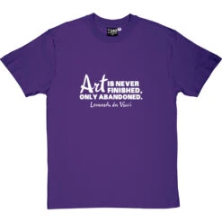 Art Is Never Finished T-Shirt -ThinkWear Collective Sales art is never finished tshirt 2 purpletshirt
